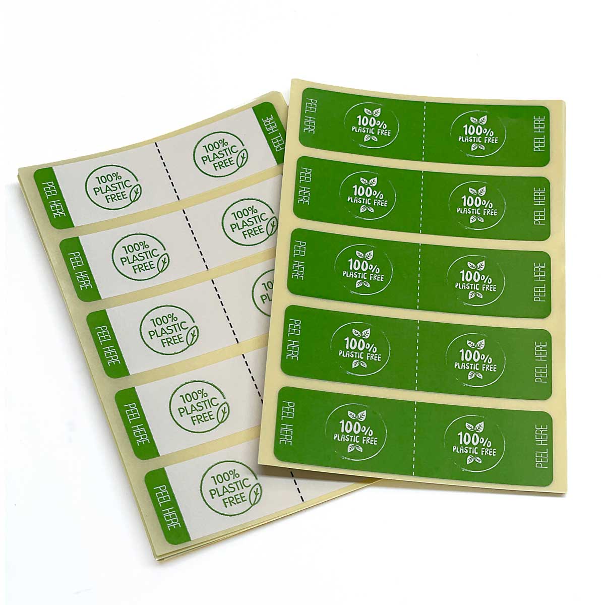 Plastic-free card catchers sealing a greeting card